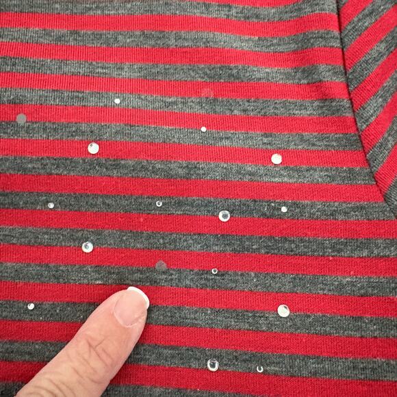 Vintage Bahatti Paris Striped Studded Funnel Neck Jacket France M OldMoney Y2k - Picture 5 of 9